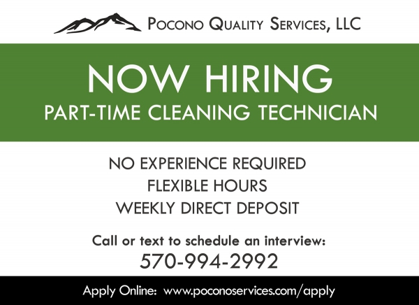 Now Hiring: Cleaning Technician