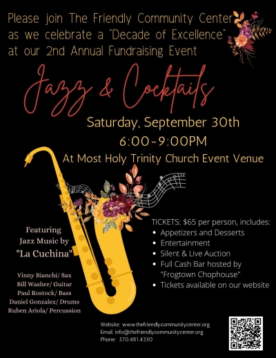 Jazz &amp; Cocktails FUNdraiser (September 2023)