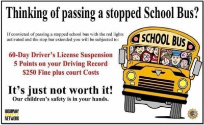 Thinking of passing a stopped school bus?