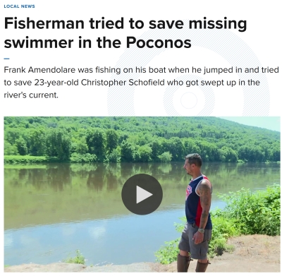 Barrett Fisherman tried to save missing swimmer in the Poconos