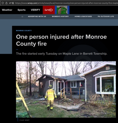 One person injured after Monroe County fire