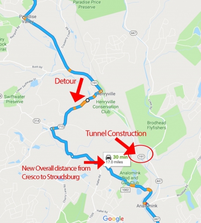 Route 191 Tunnel Construction: Detour Information