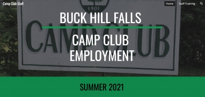 Hiring: Buck Hill Falls Camp Staff Summer 2021