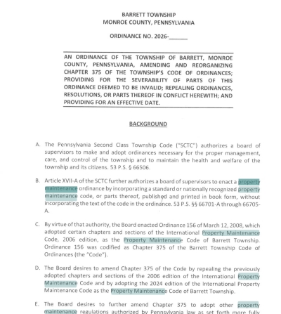Property Maintenance Ordinance - May 13, 2026 Revision