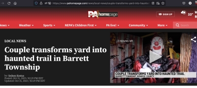 Couple transforms yard into haunted trail in Barrett Township