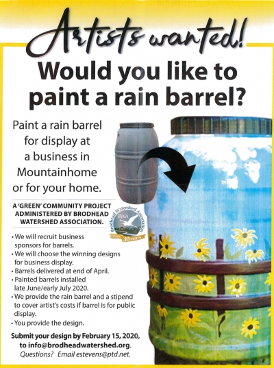 Artists Wanted!  Would you like to paint a rain barrel?
