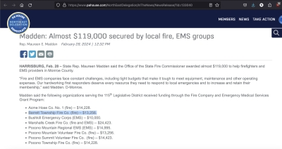 Madden: Almost $119,000 secured by local fire, EMS groups